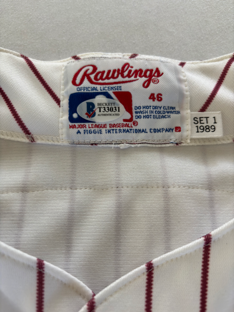 Mike Schmidt Game Used Autograph Phillies Jersey w/ Beckett COA