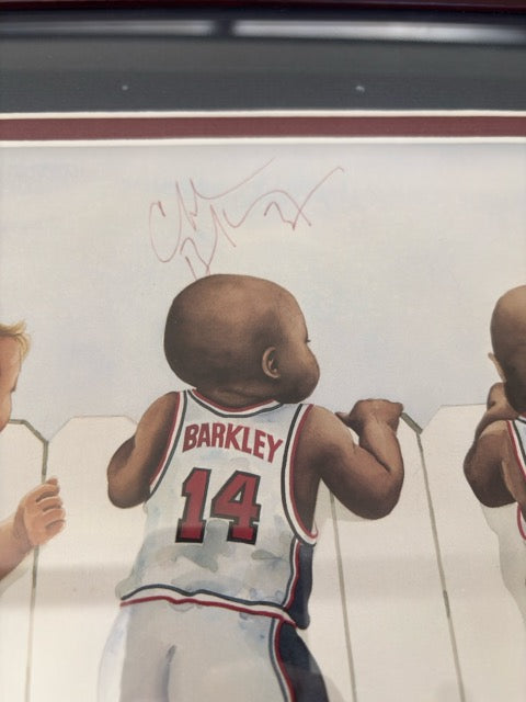 Baby Dream Team Print w/ Charles Barkley Autograph