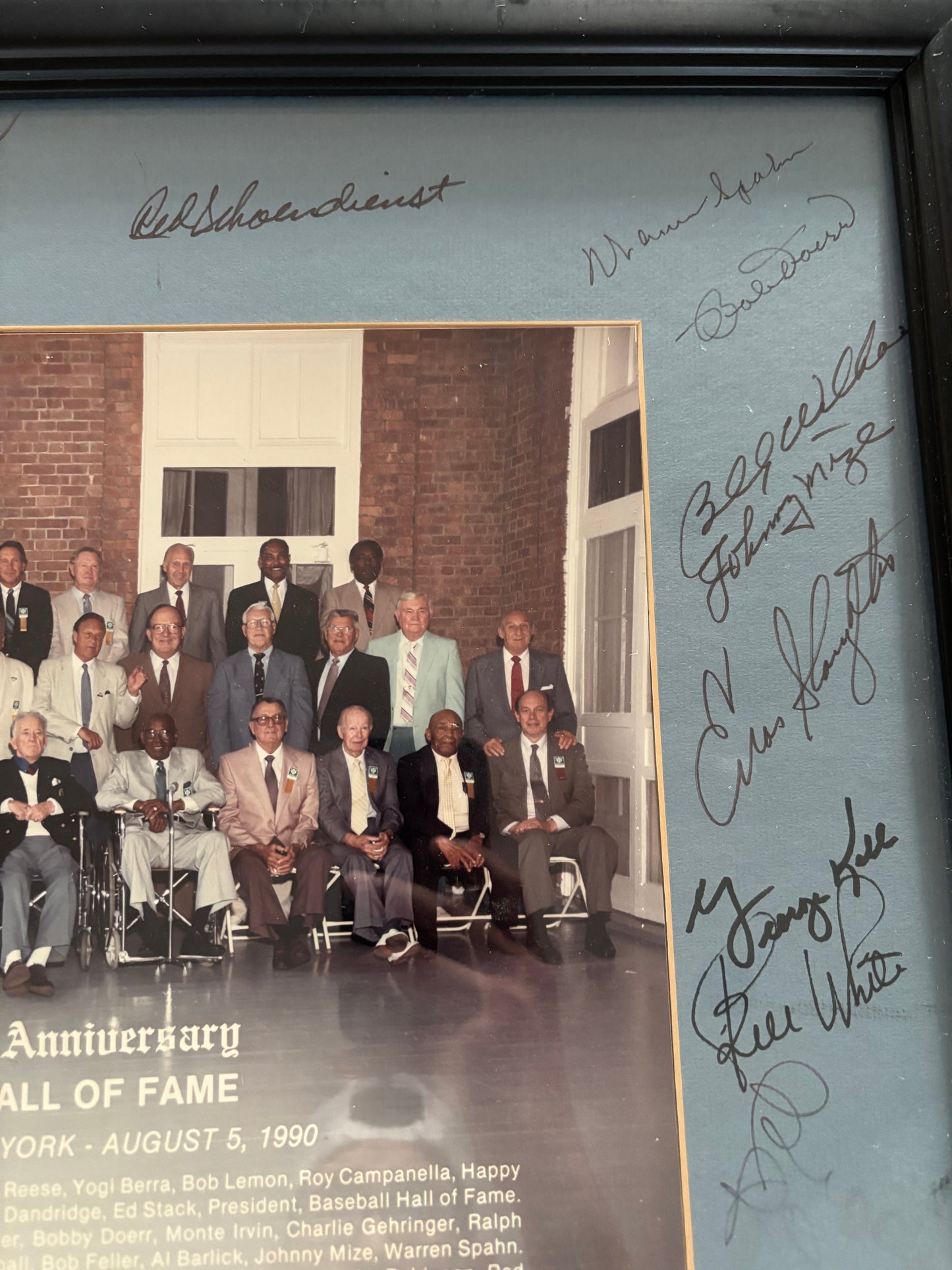 1990 Hall of Fame Ceremony Photo w/ 30+ Signatures