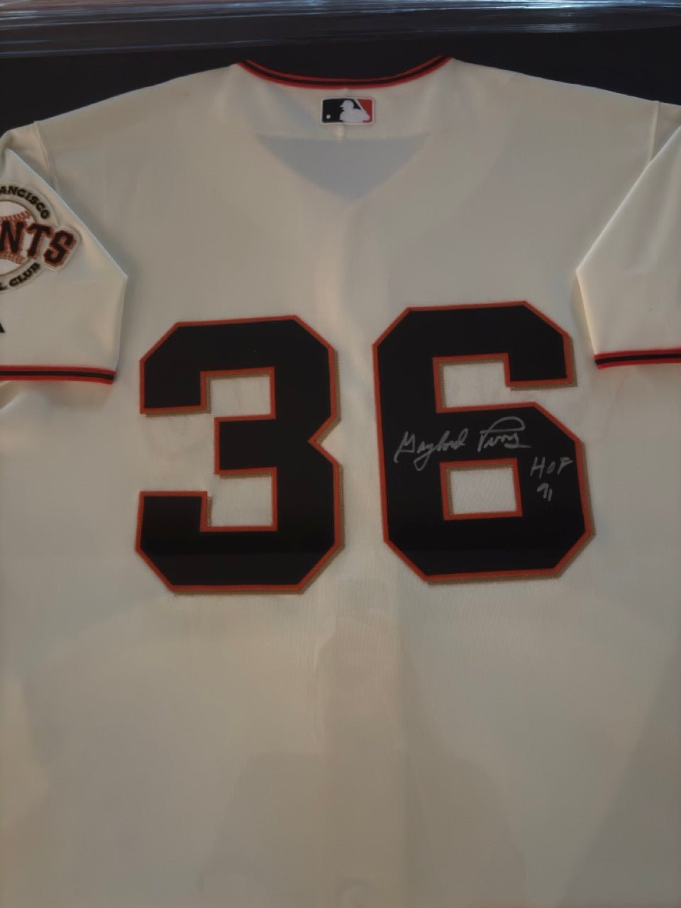 Gaylord Perry Autograph Framed Giants Jersey