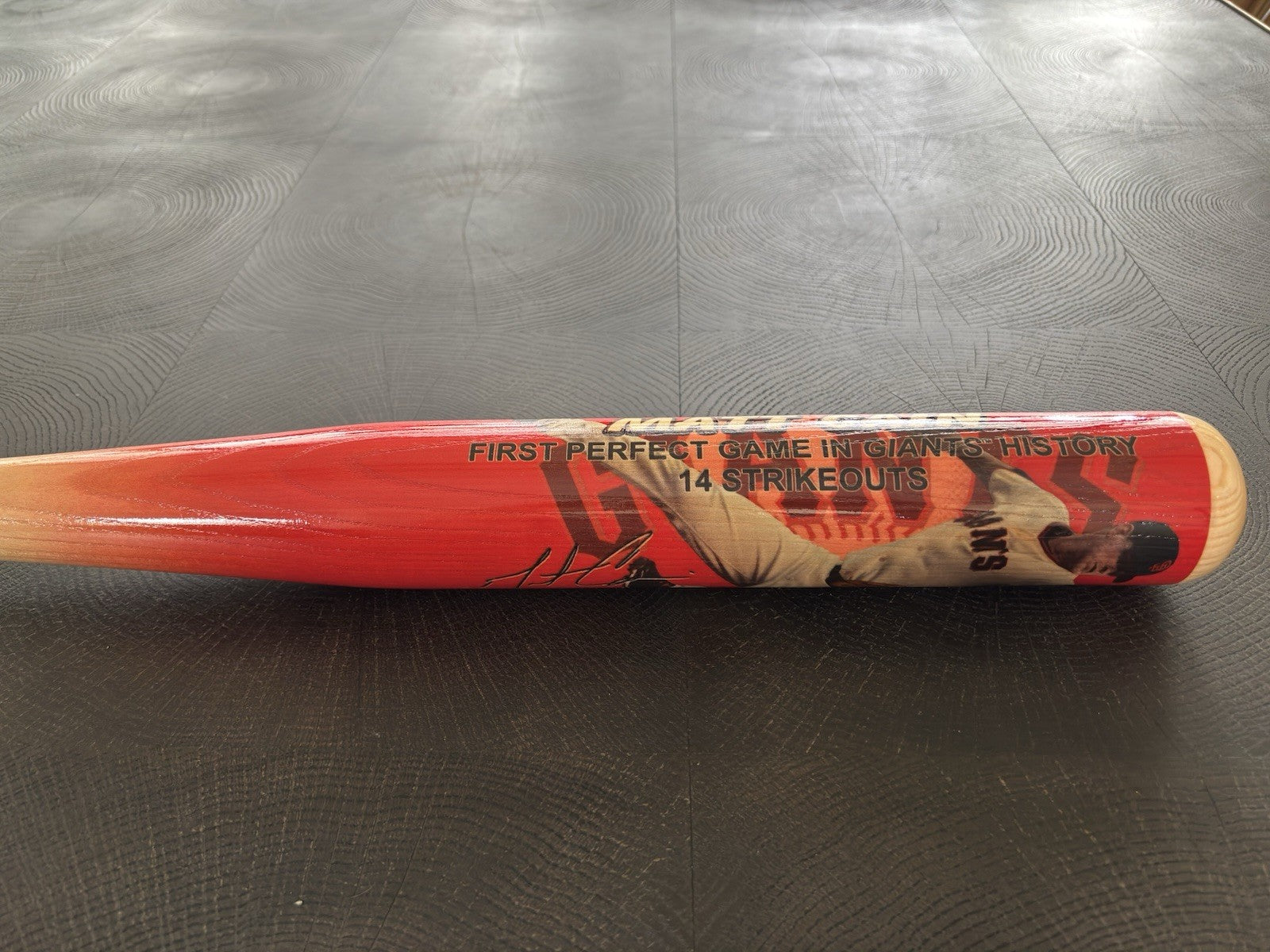 Matt Cain 1st Perfect Game Limited Edition Bat #1202/2012 MLB Authenticated