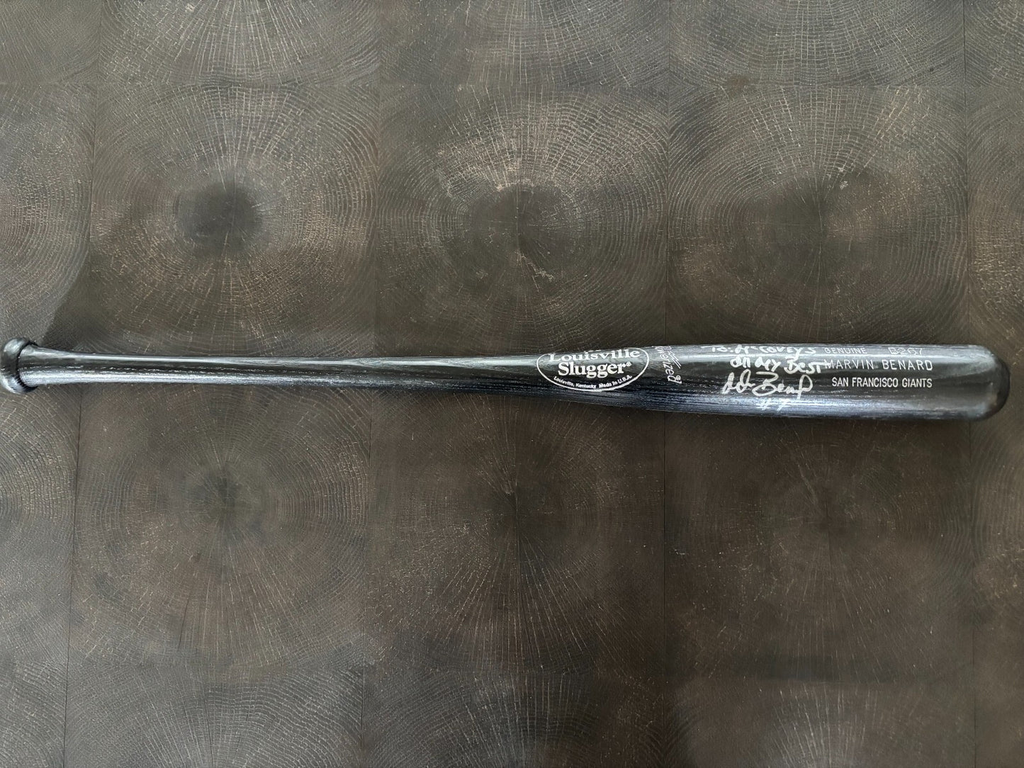 Marvin Benard Louisville Slugger Personalized Autograph Bat