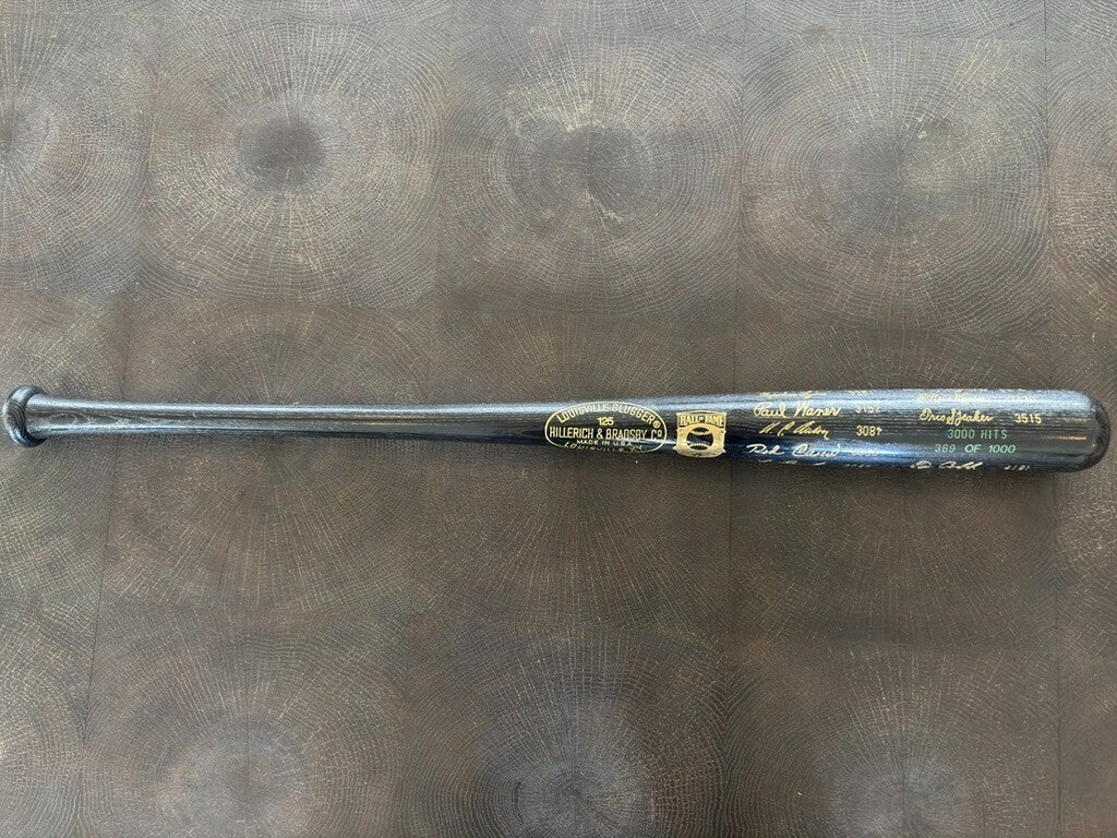 Louisville Slugger Baseball HOF 3000 Hits Black Engraved Bat 369/1000
