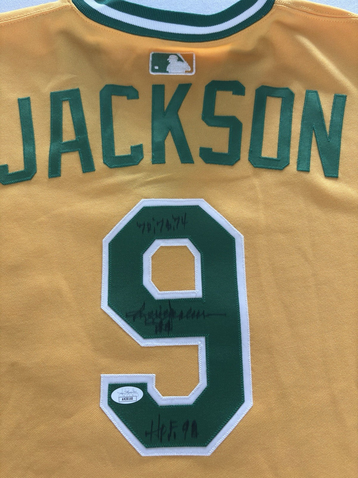 Reggie Jackson Autograph A’s Jersey w/ HOF Inscription JSA COA