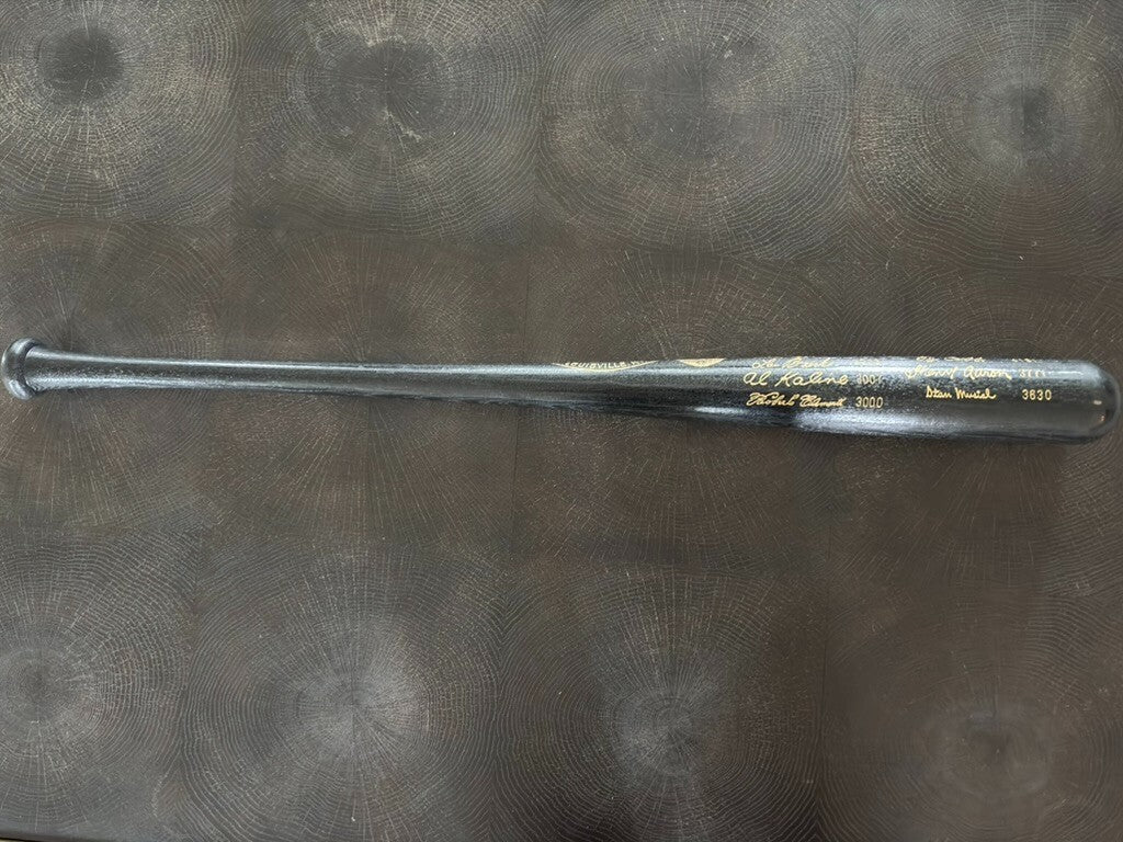 Louisville Slugger Baseball HOF 3000 Hits Black Engraved Bat 370/1000