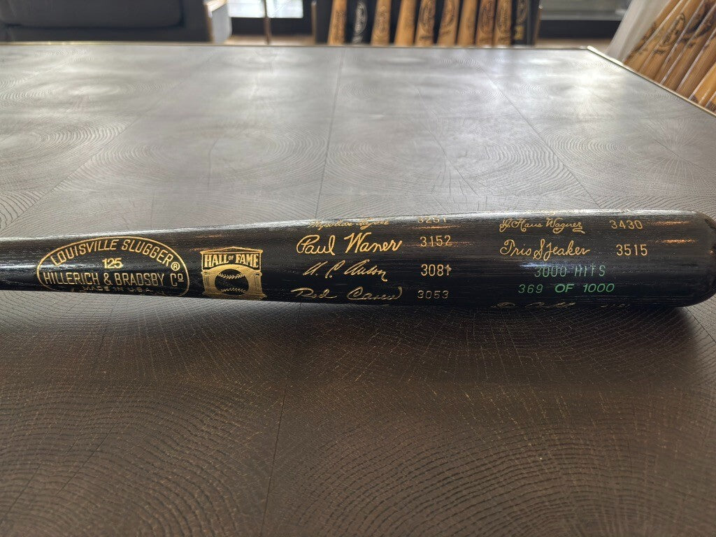Louisville Slugger Baseball HOF 3000 Hits Black Engraved Bat 369/1000