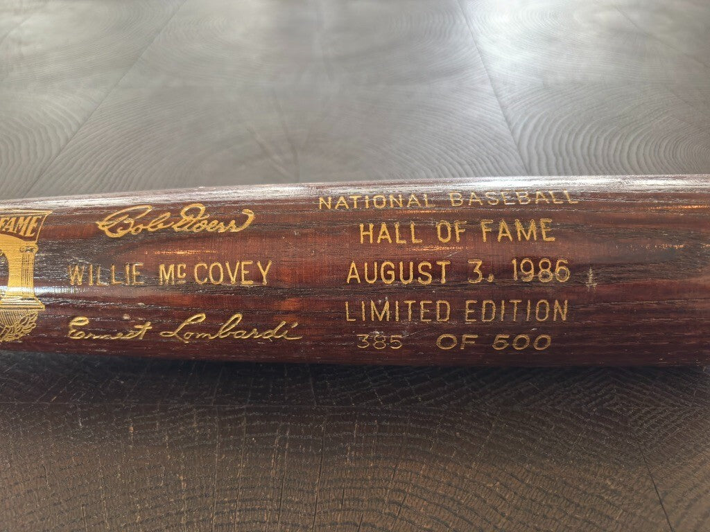 1986 National Baseball HOF Induction Bat Limited Edition 385/500