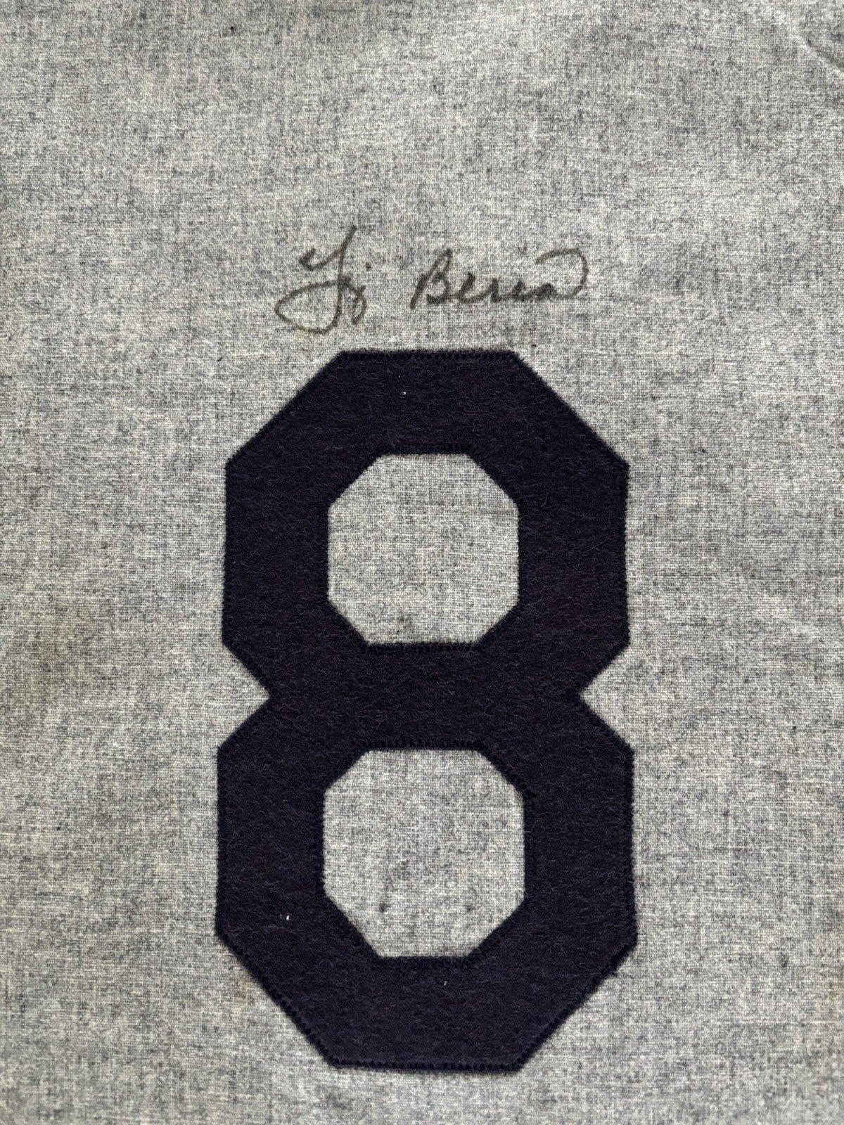 Yogi Berra Mitchell & Ness Autograph Yankees Jersey Beckett COA