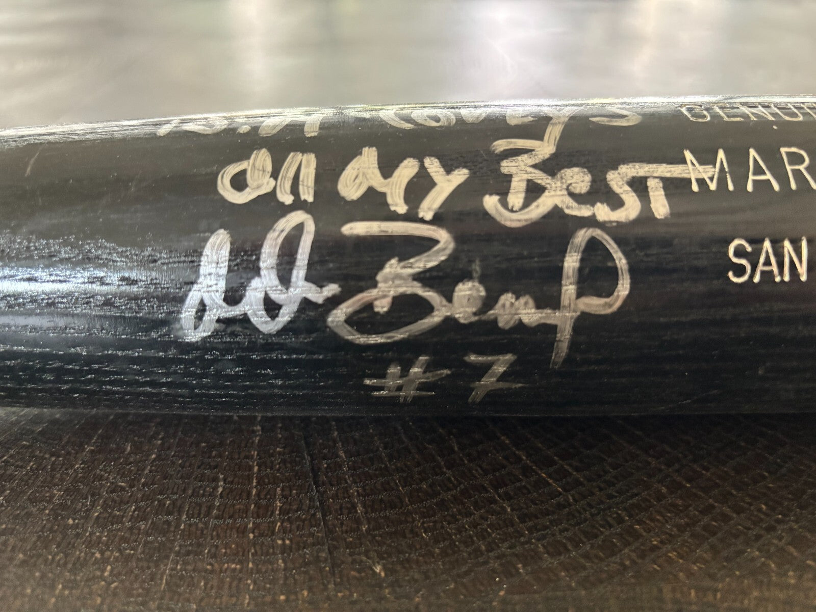 Marvin Benard Louisville Slugger Personalized Autograph Bat