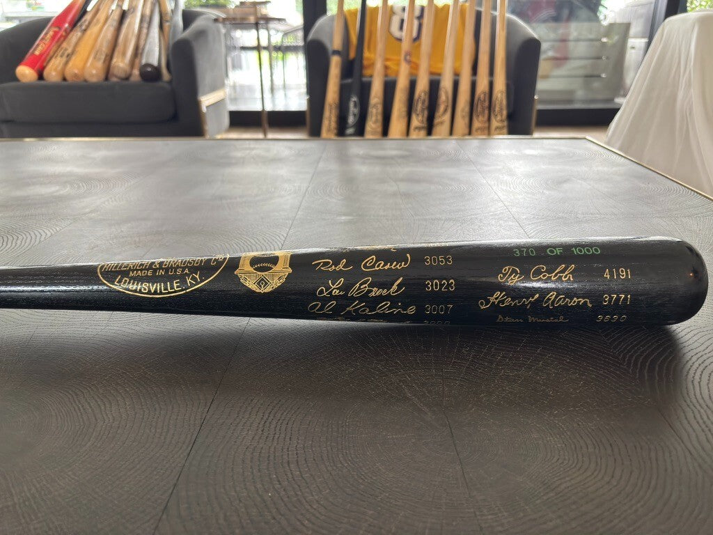 Louisville Slugger Baseball HOF 3000 Hits Black Engraved Bat 370/1000