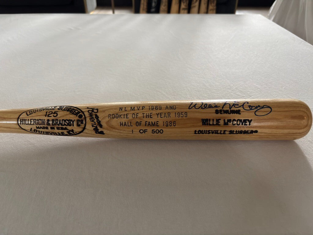 Willie McCovey Limited Edition Autograph Bat 1/500 