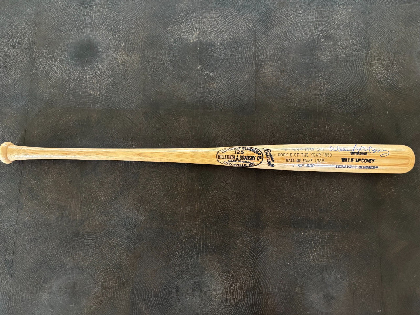 Willie McCovey Limited Edition Autograph Bat 3/500 Beckett COA