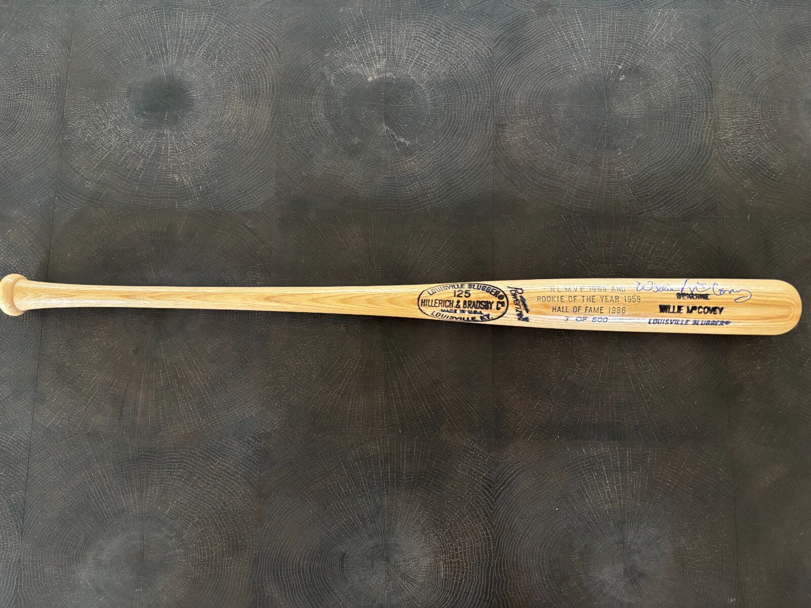 Willie McCovey Limited Edition Autograph Bat 3/500 Beckett COA