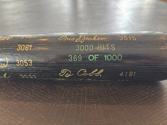 Louisville Slugger Baseball HOF 3000 Hits Black Engraved Bat 369/1000