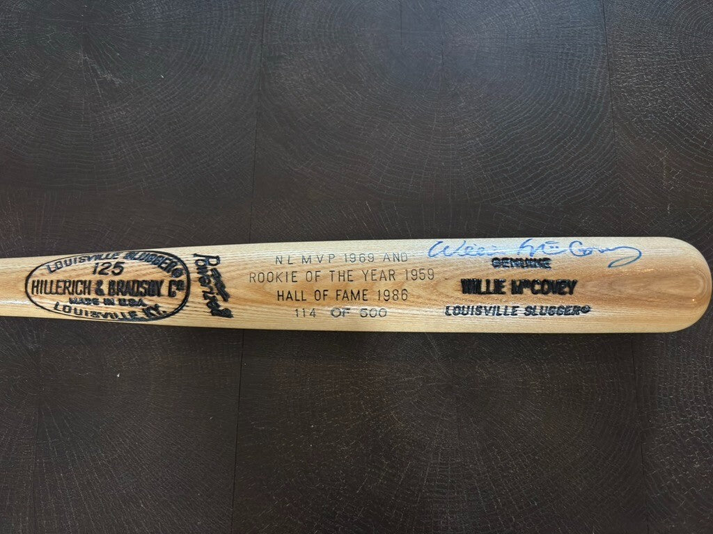 Willie McCovey Limited Edition Autograph Bat 114/500 