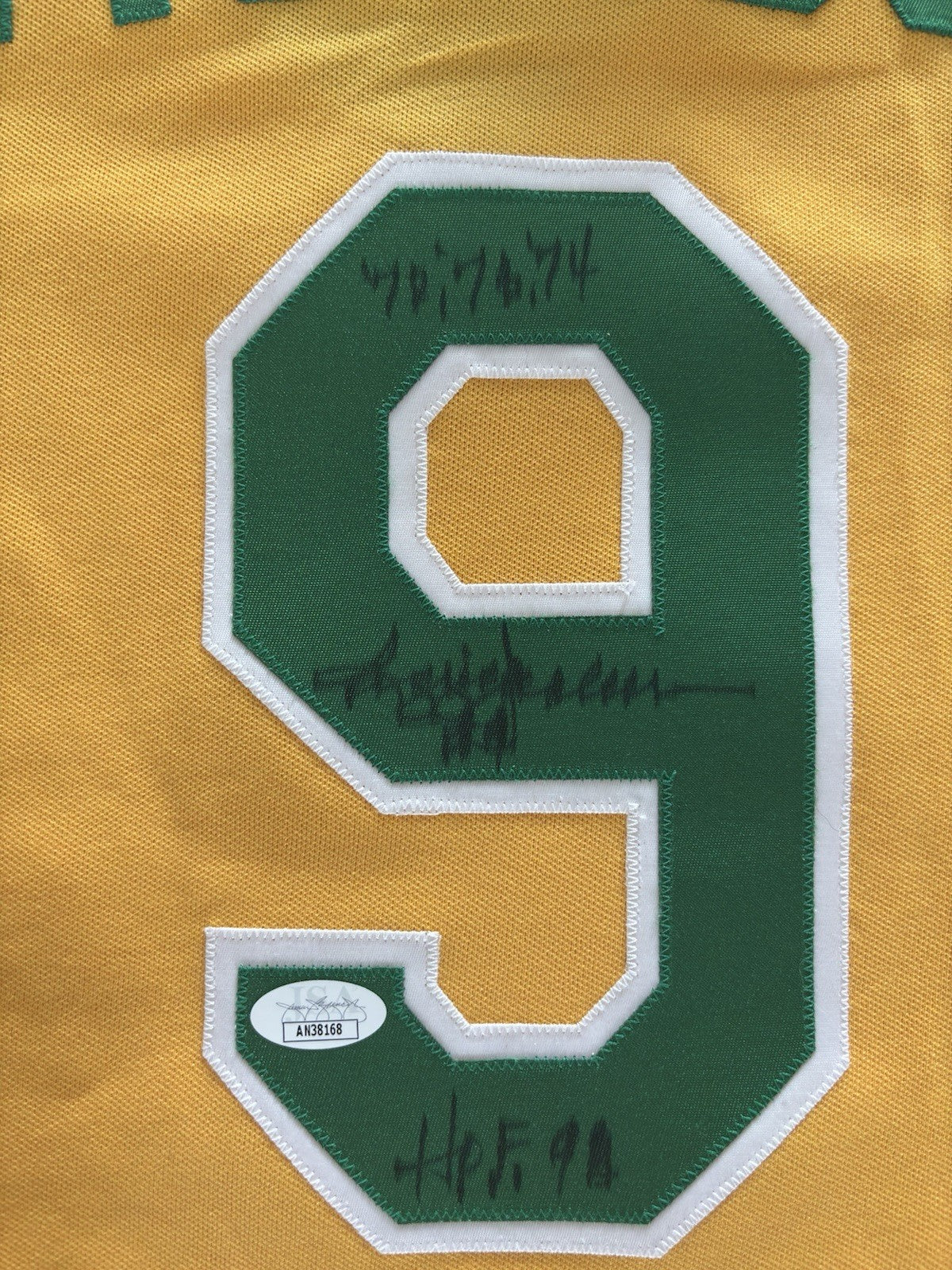 Reggie Jackson Autograph A’s Jersey w/ HOF Inscription JSA COA