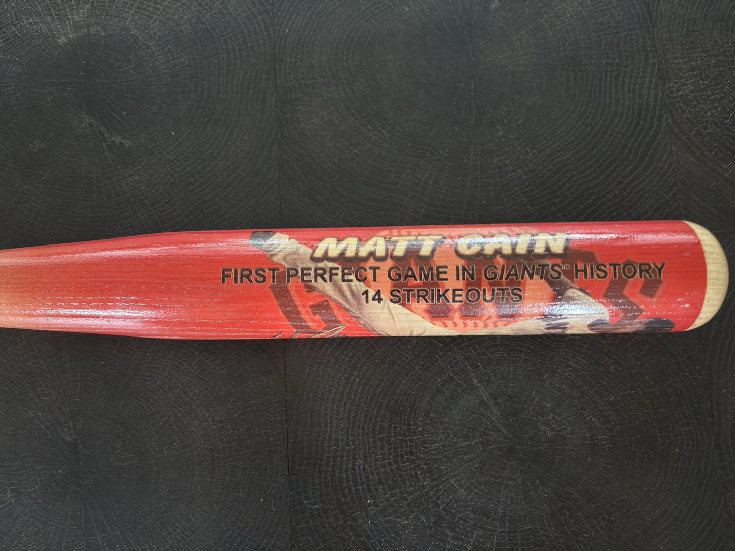 Matt Cain 1st Perfect Game Limited Edition Bat #1201/2012 MLB Authenticated