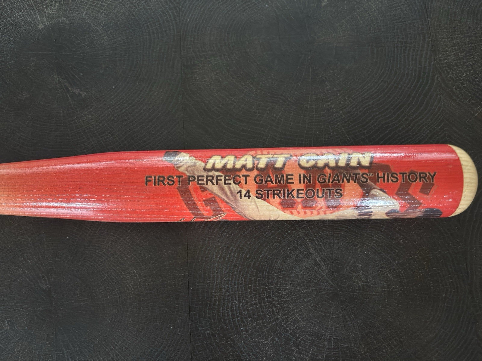 Matt Cain 1st Perfect Game Limited Edition Bat #1201/2012 MLB Authenticated