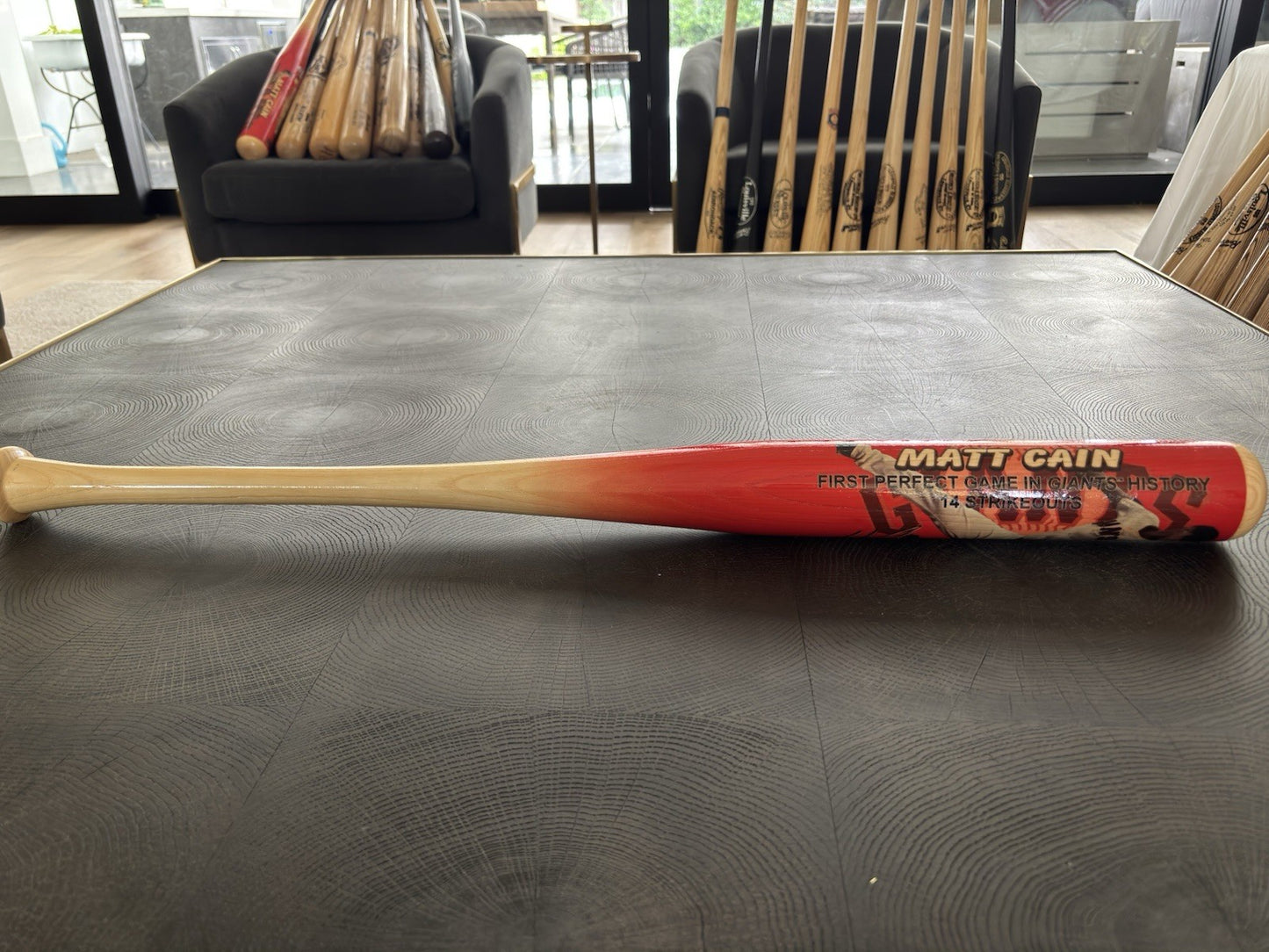 Matt Cain 1st Perfect Game Limited Edition Bat #1202/2012 MLB Authenticated