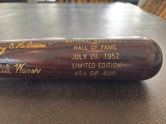 1952 National Baseball HOF Induction Bat Limited Edition 385/500