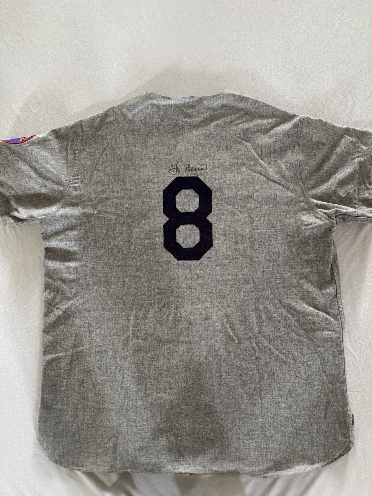 Yogi Berra Mitchell & Ness Autograph Yankees Jersey Beckett COA