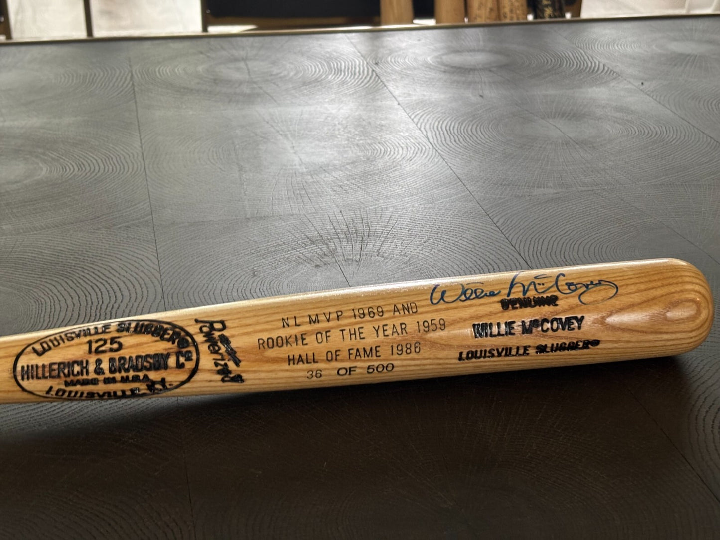 Willie McCovey Limited Edition Autograph Bat 36/500 Beckett COA