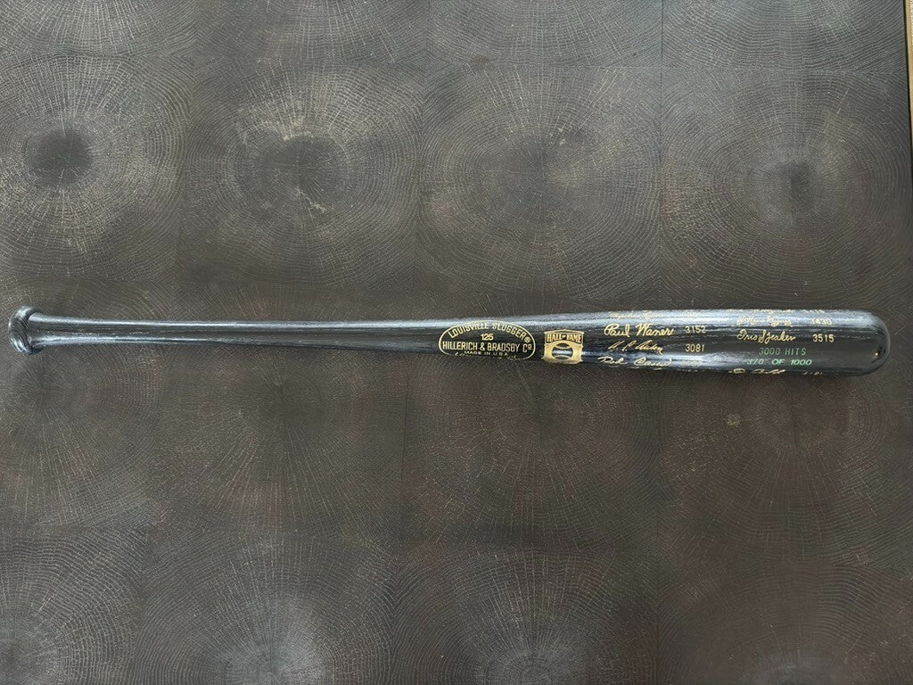 Louisville Slugger Baseball HOF 3000 Hits Black Engraved Bat 370/1000