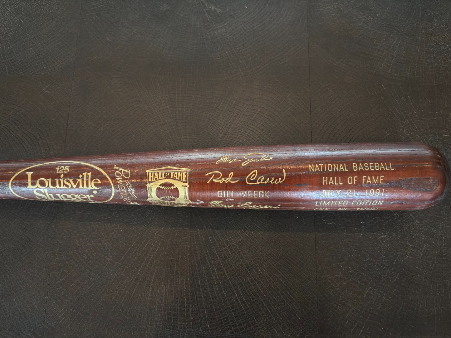 1991 National Baseball HOF Induction Bat Limited Edition 782/1000