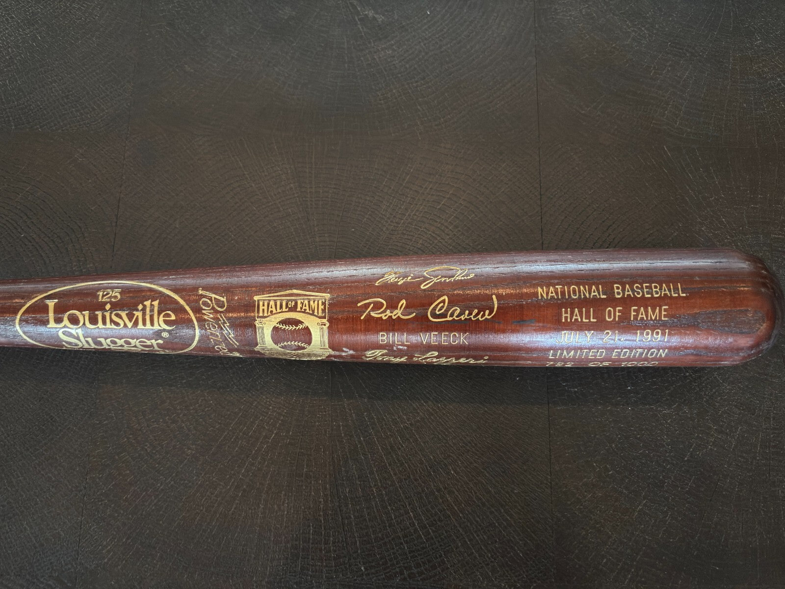 1991 National Baseball HOF Induction Bat Limited Edition 782/1000