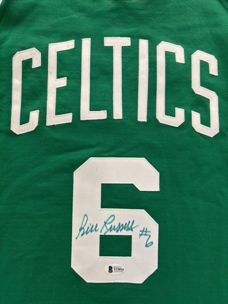Bill Russell Mitchell & Ness Autograph Celtics Jersey Becket COA