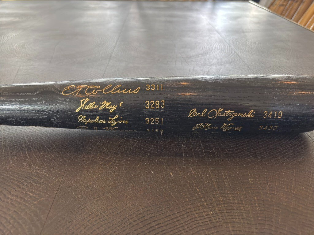 Louisville Slugger Baseball HOF 3000 Hits Black Engraved Bat 369/1000