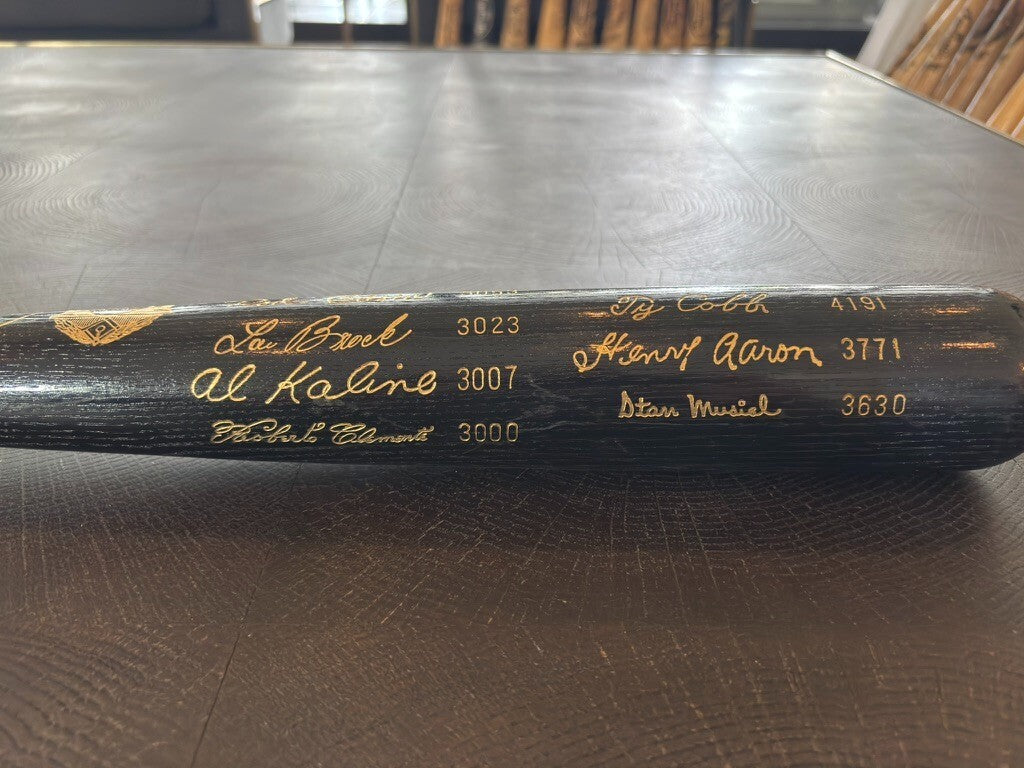 Louisville Slugger Baseball HOF 3000 Hits Black Engraved Bat 369/1000