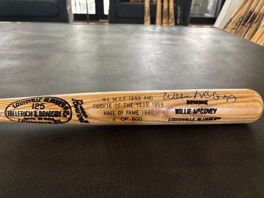 Willie McCovey Limited Edition Autograph Bat 4/500 Beckett COA