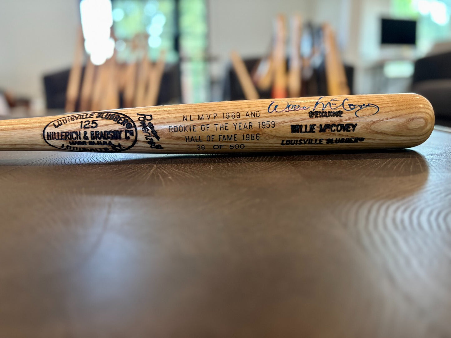 Willie McCovey Limited Edition Autograph Bat 36/500 Beckett COA