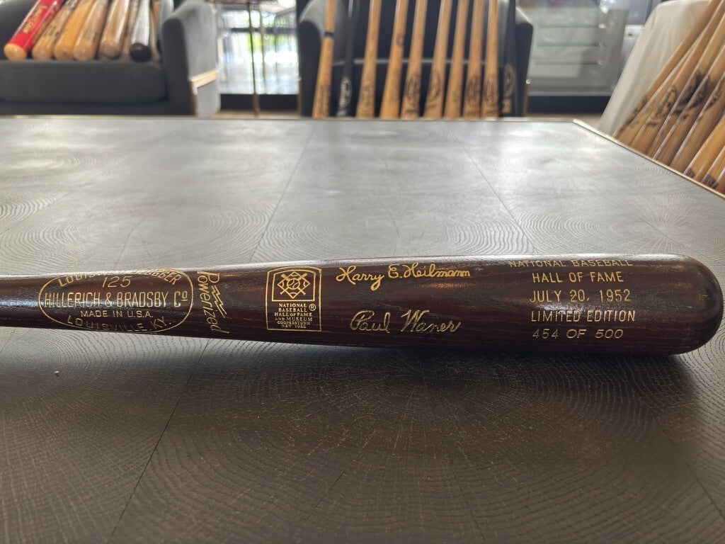 1952 National Baseball HOF Induction Bat Limited Edition 385/500