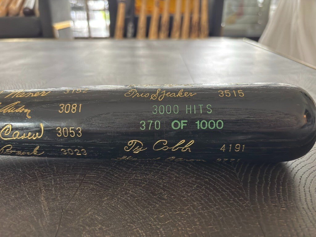 Louisville Slugger Baseball HOF 3000 Hits Black Engraved Bat 370/1000