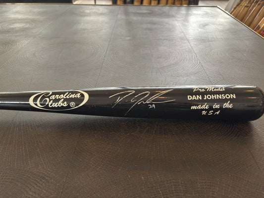 Dan Johnson Autographed Carolina Clubs Bat