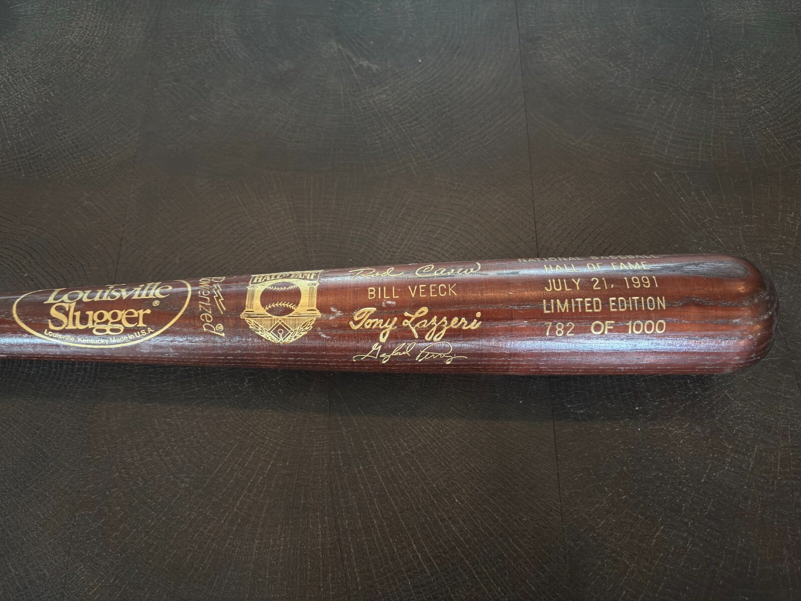 1991 National Baseball HOF Induction Bat Limited Edition 782/1000