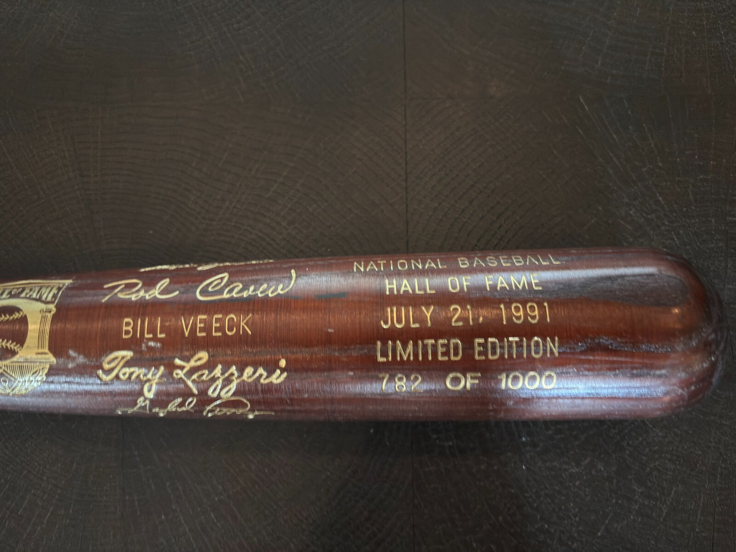 1991 National Baseball HOF Induction Bat Limited Edition 782/1000