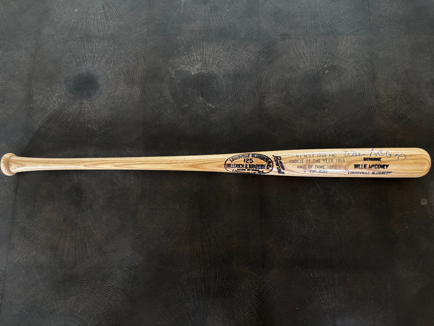 Willie McCovey Limited Edition Autograph Bat 4/500 Beckett COA