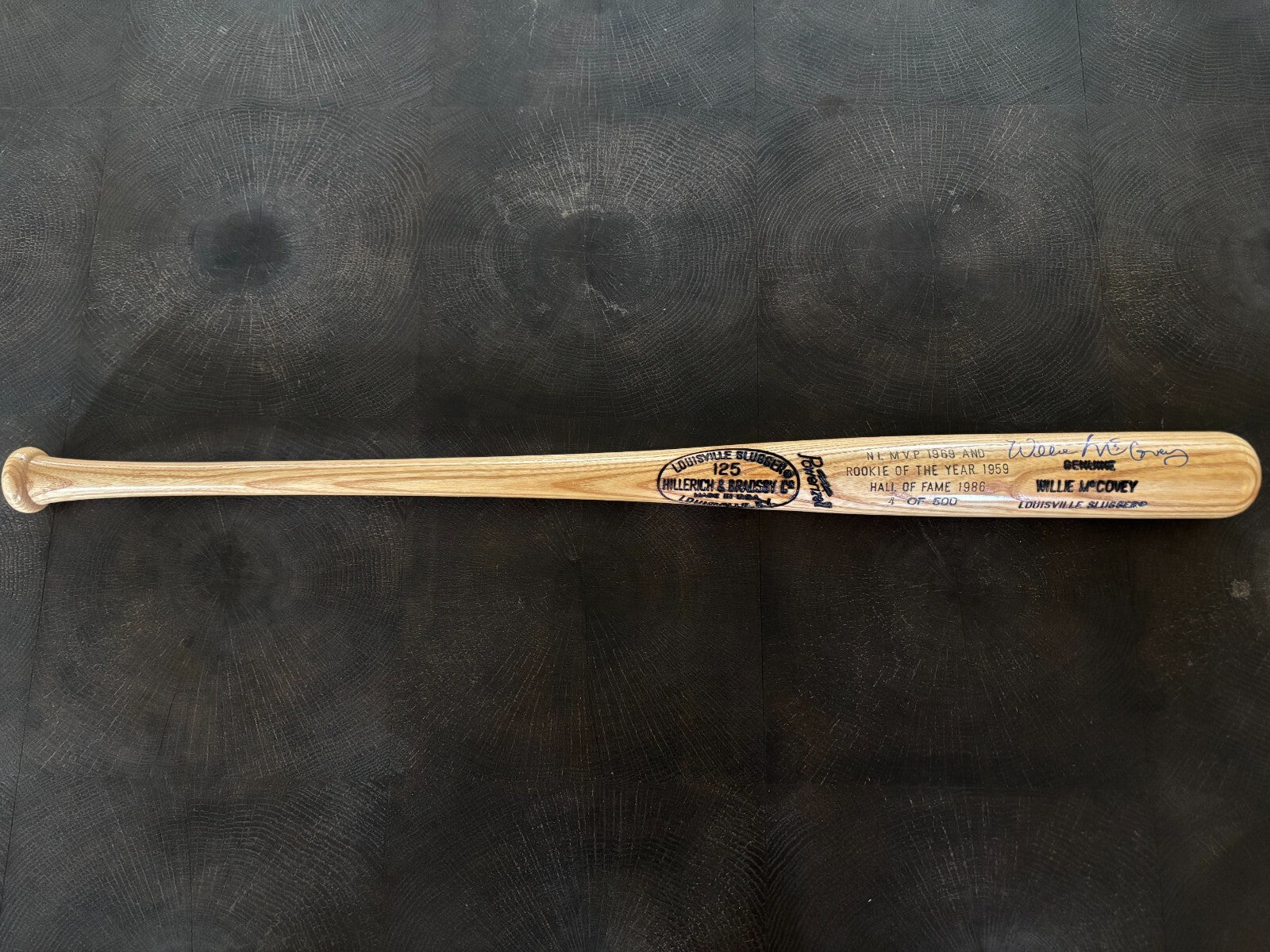 Willie McCovey Limited Edition Autograph Bat 4/500 Beckett COA