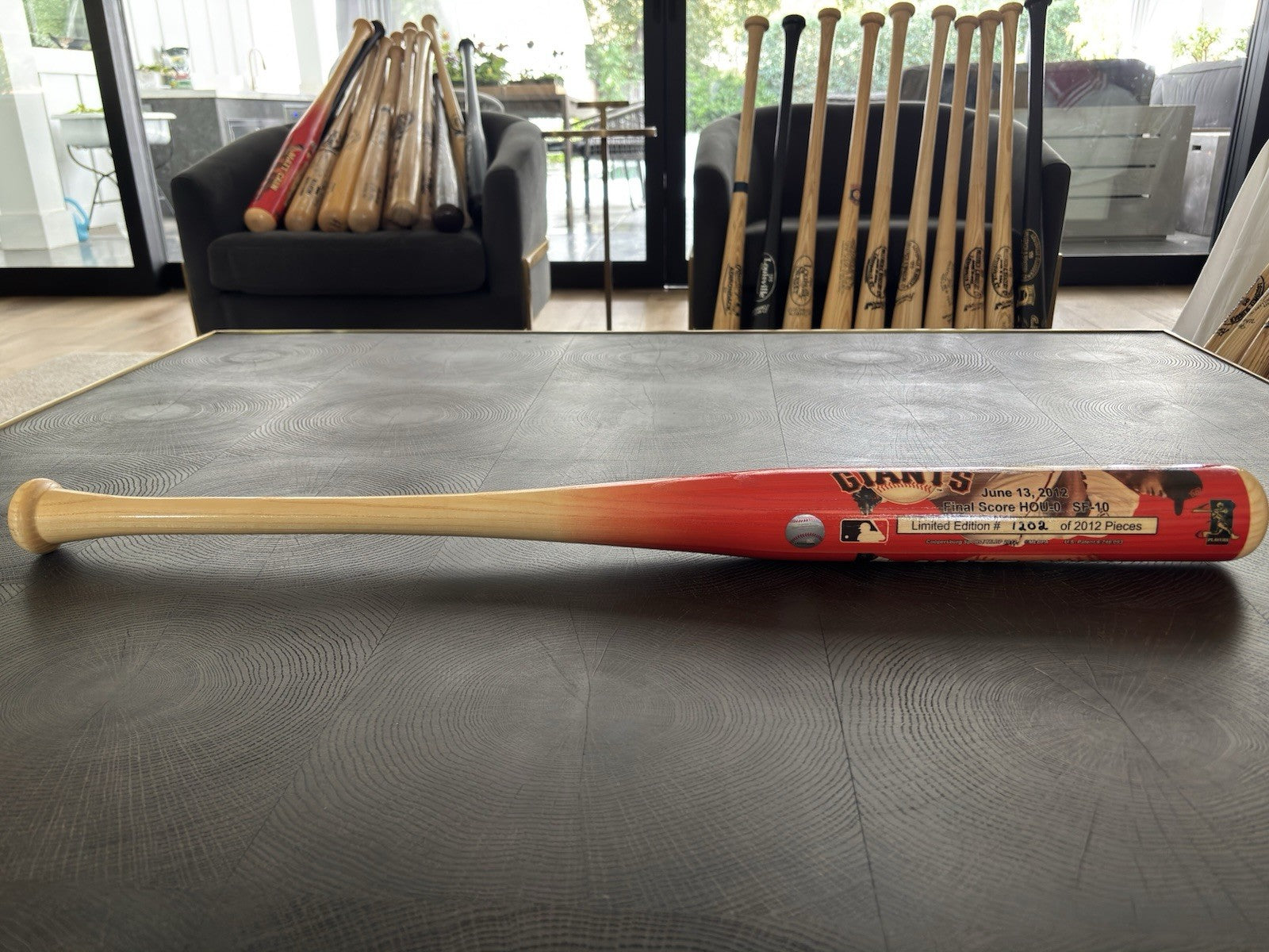 Matt Cain 1st Perfect Game Limited Edition Bat #1202/2012 MLB Authenticated