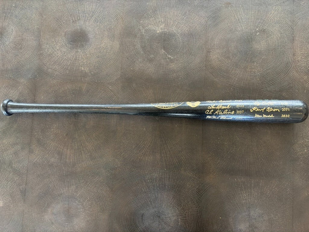 Louisville Slugger Baseball HOF 3000 Hits Black Engraved Bat 369/1000
