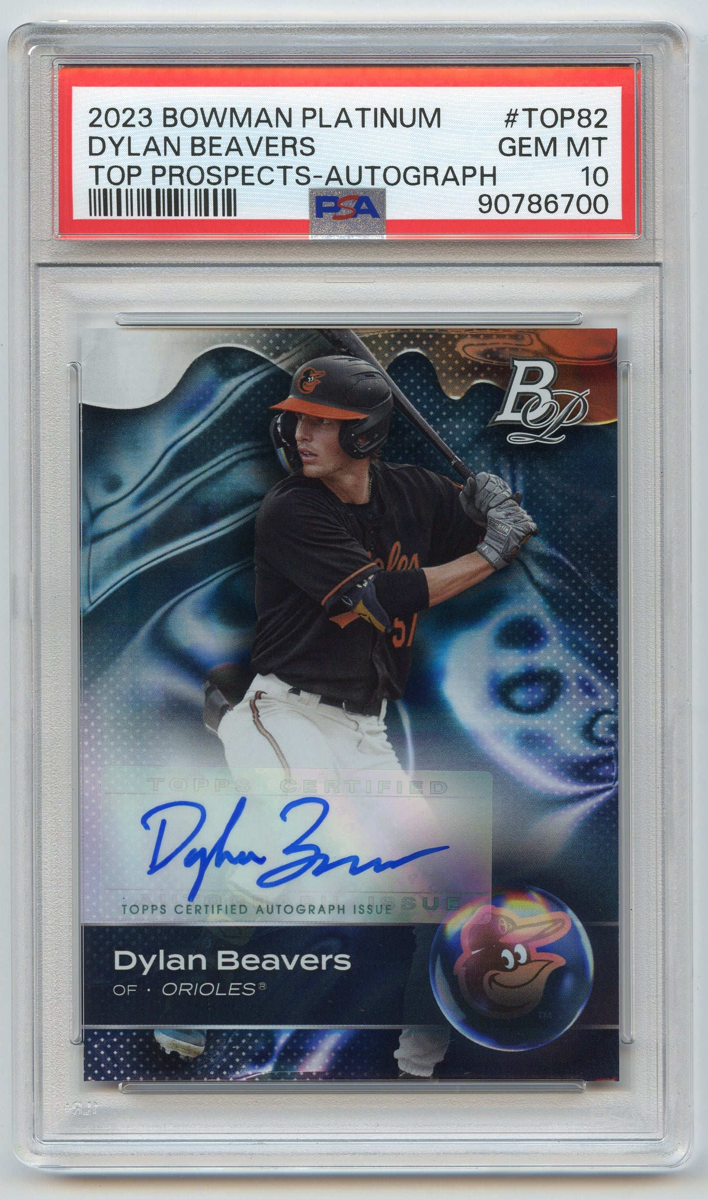 2023 Bowman Platinum Dylan Beavers Auto PSA 10