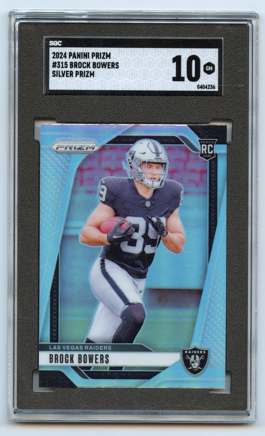 2024 Prizm Brock Bowers Silver SGC 10