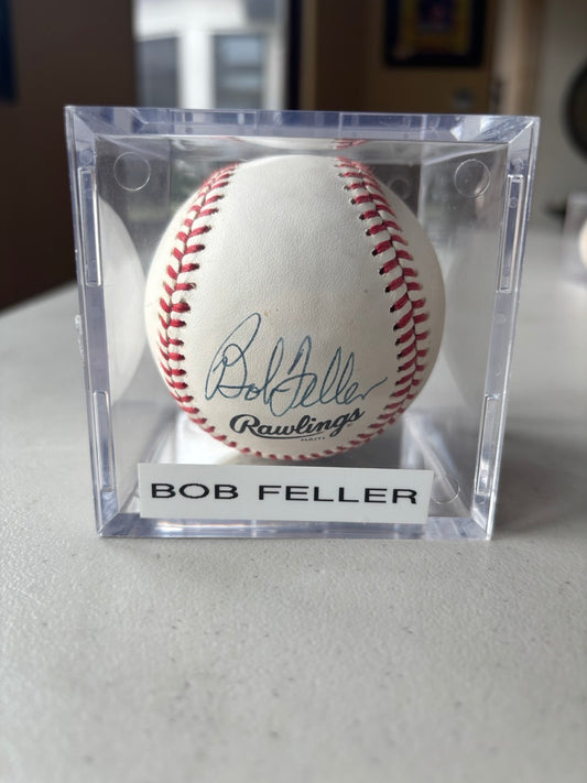 Bob Feller Autograph Baseball