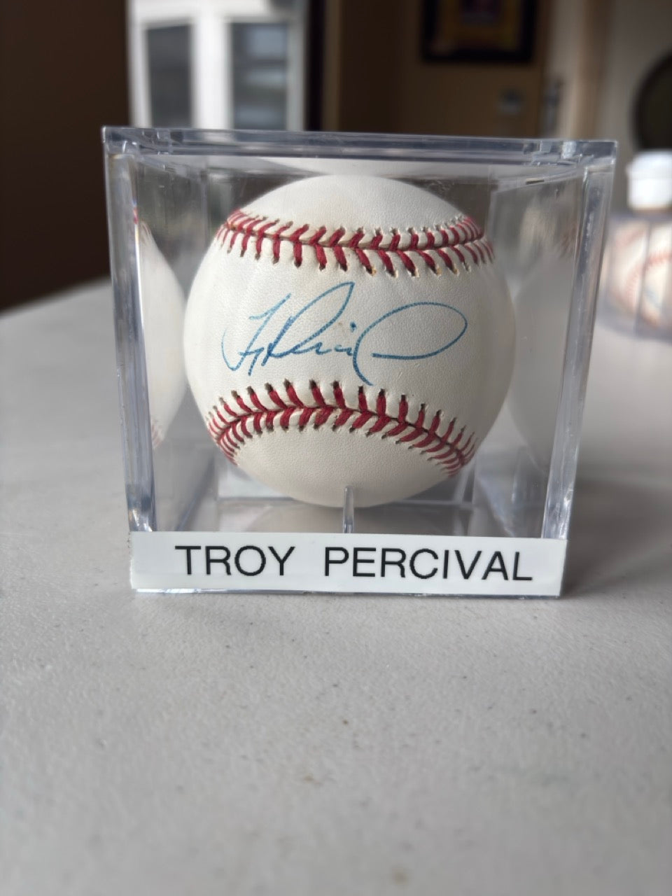 Troy Percival Autograph Baseball
