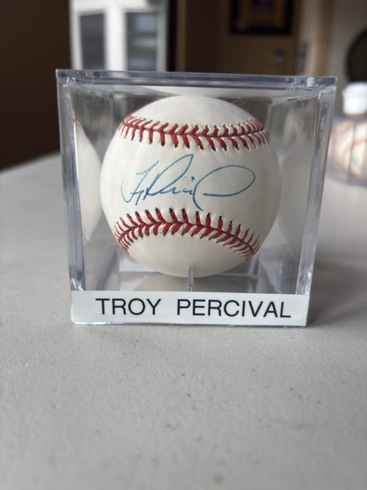 Troy Percival Autograph Baseball