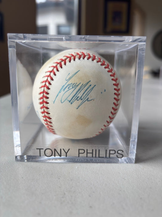 Tony Phillips Autograph Baseball