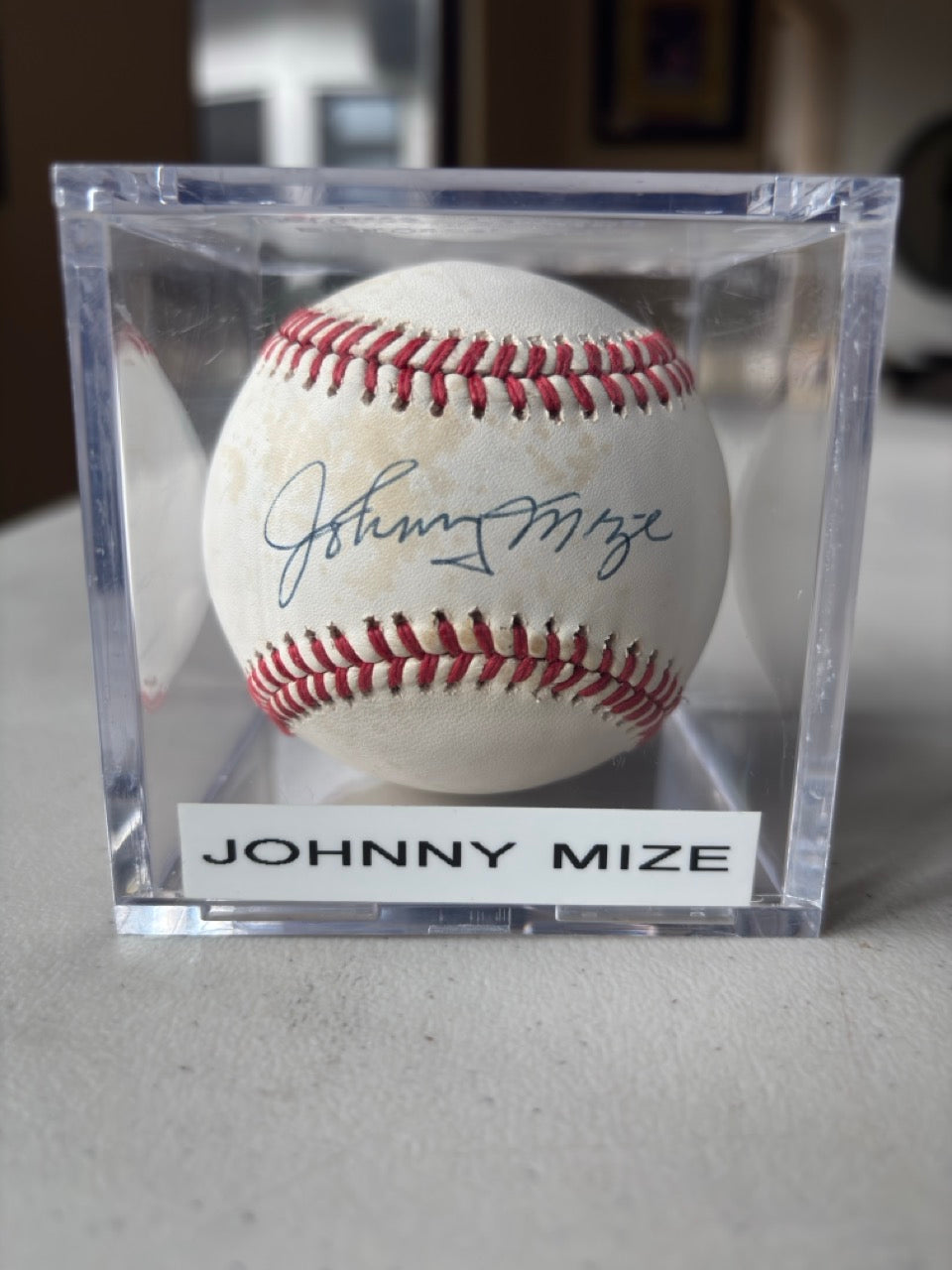 Johnny Mize Autograph Baseball